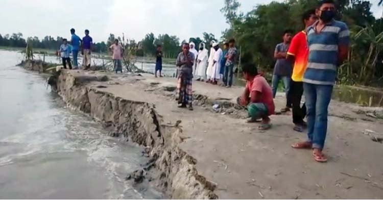 তিস্তার ভাঙনে বিলীন শত শত বসতভিটা-স্থাপনা