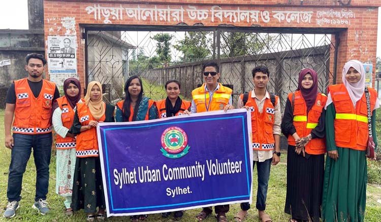 দূর্যোগ পরিস্থিতি মোকাবেলায় সিলেট আরবান কমিউনিটি ভলান্টিয়ার’র কর্মসূচী