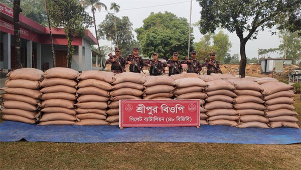 সিলেটে অর্ধ কোটি টাকার চোরাচালানের মালামাল জব্দ