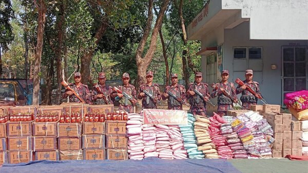 সুনামগঞ্জ সীমান্তে কোটি টাকার চোরাচালানের মালামাল জব্দ